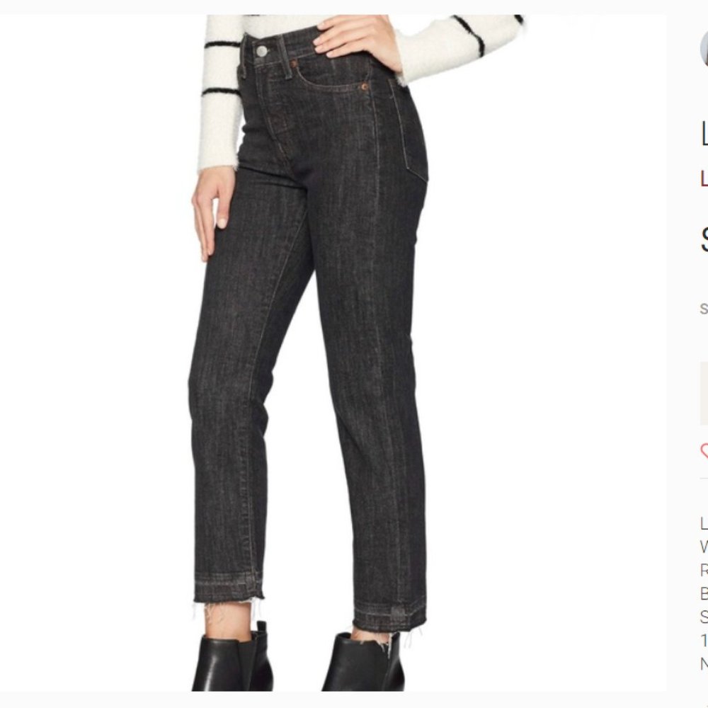 LEVI'S WEDGIE Straight Crop Released Hem Jeans 29